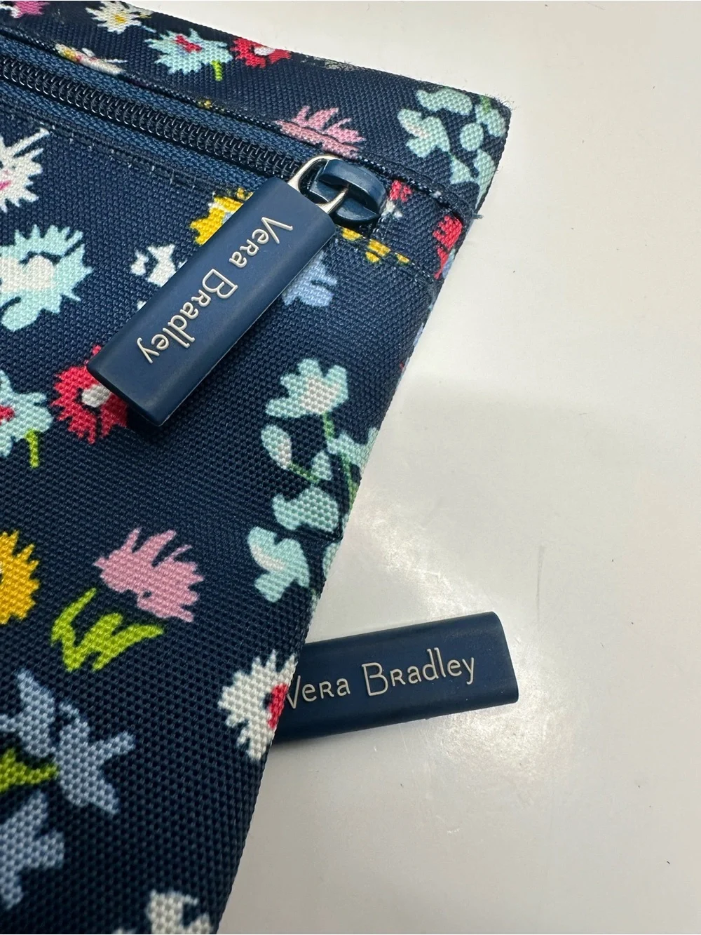 Vera Bradley Navy Floral Cosmetic Pouch